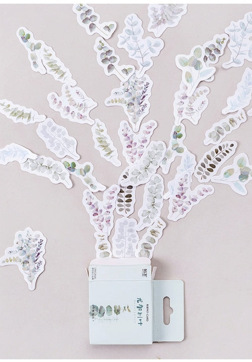 45PCS/PACK Cute Leaf Plant Sticker Marker