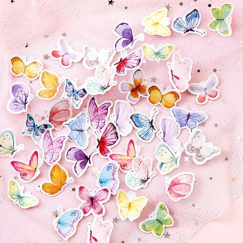 46PCS/ PACK Cute Butterflies Sticker Marker