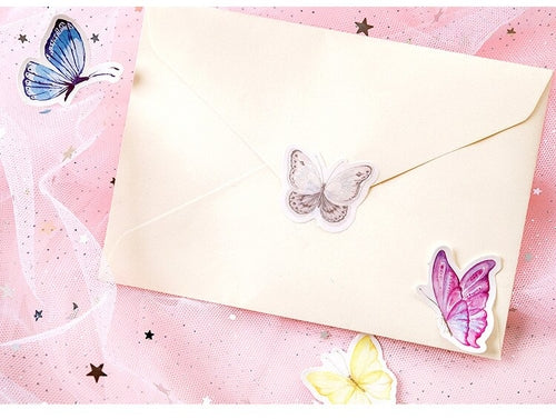 46PCS/ PACK Cute Butterflies Sticker Marker