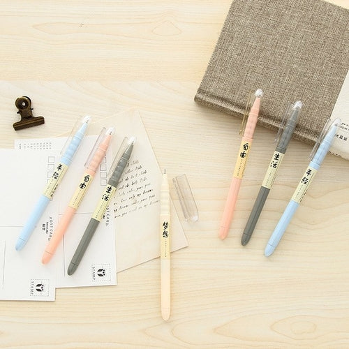 4Pcs/lot 0.5mm Cute Kawaii Plastic Ink Gel Pen