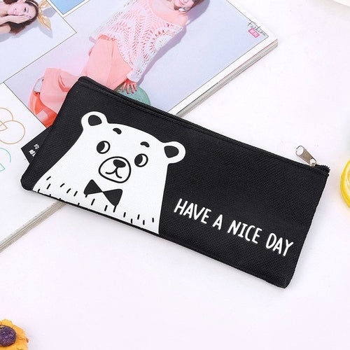 Pencil case with cute animals