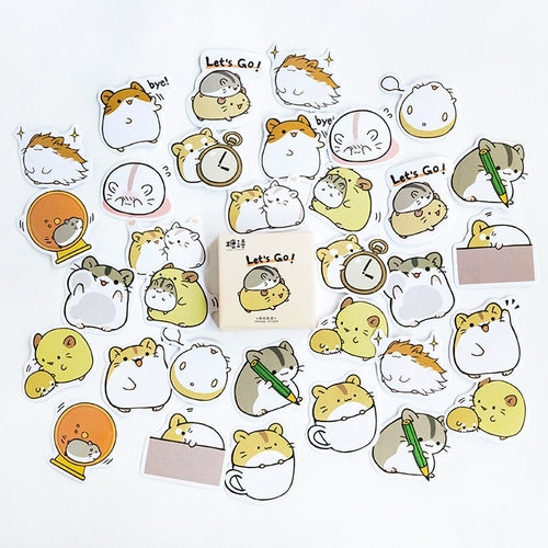 45PCS/PACK Cute Guinea Pig Sticker Marker