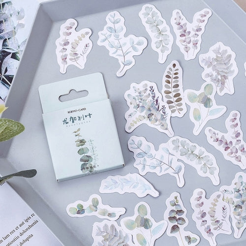 45PCS/PACK Cute Leaf Plant Sticker Marker
