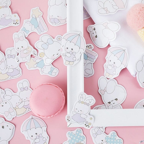 45PCS/PACK Cute Rabbit Sticker Marker