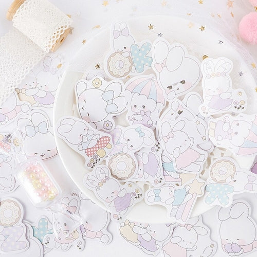 45PCS/PACK Cute Rabbit Sticker Marker