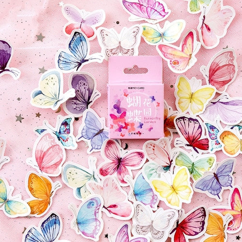 46PCS/ PACK Cute Butterflies Sticker Marker