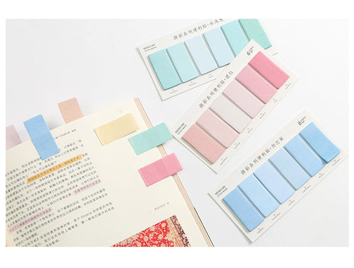 Cute Solid Color Sticker Bookmark Marker