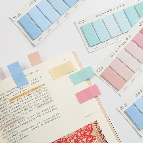 Cute Solid Color Sticker Bookmark Marker