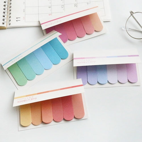 Cute Solid Color Sticker Bookmark Marker